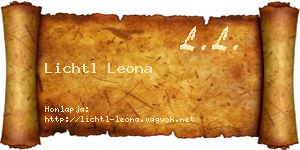 Lichtl Leona névjegykártya